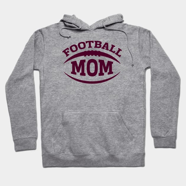 Football Mom (Maroon) Hoodie by TeeSwagUniverse